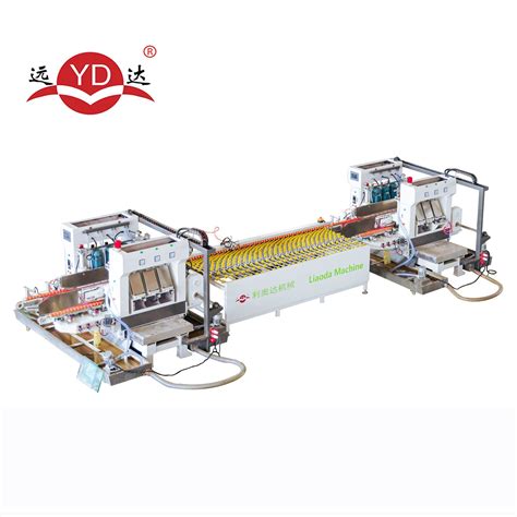 Erome Automatic glass double edging machine production line.